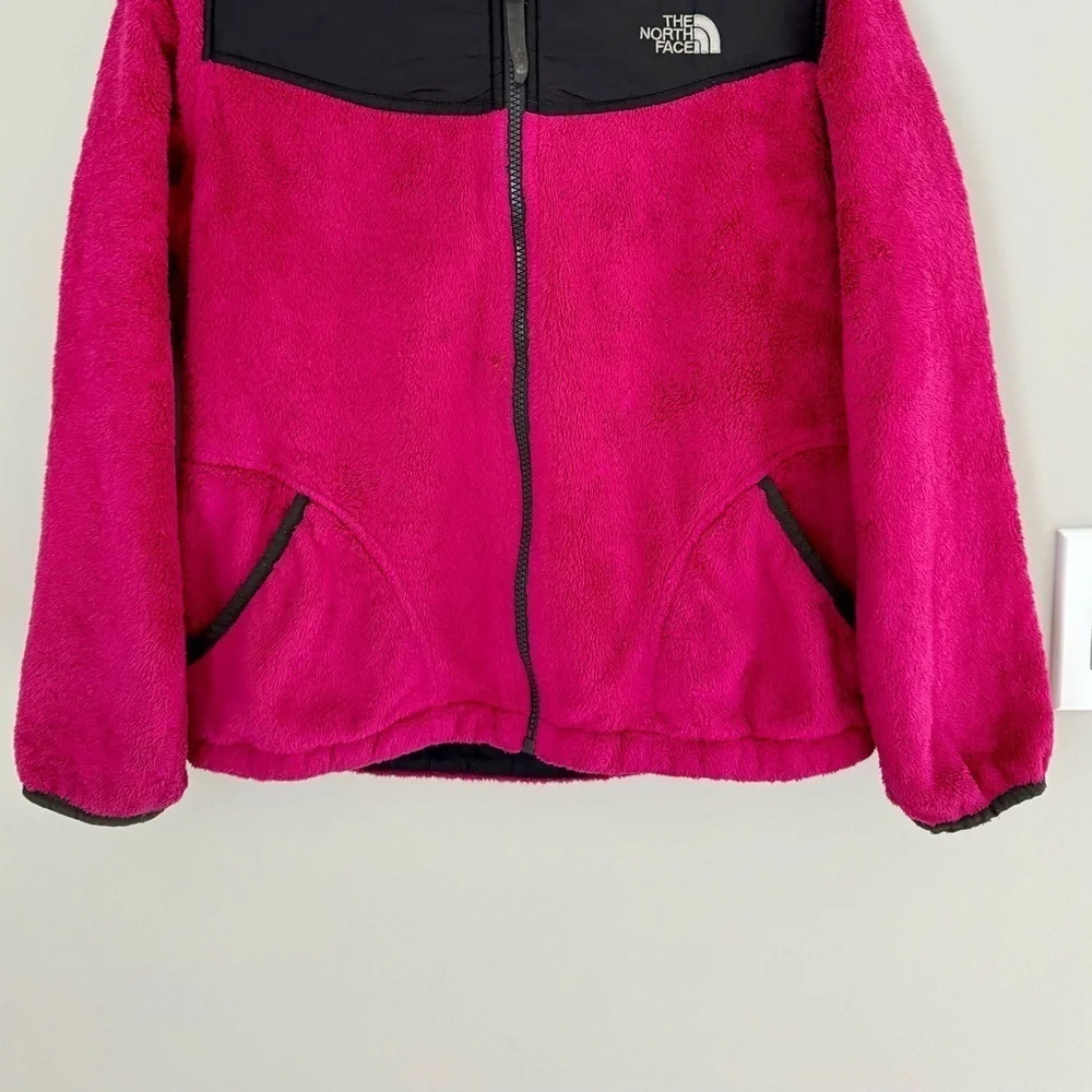 The North Face Youth Plush Fleece Fuzzy Oso Zip Up Jacket with Hood L 14/16